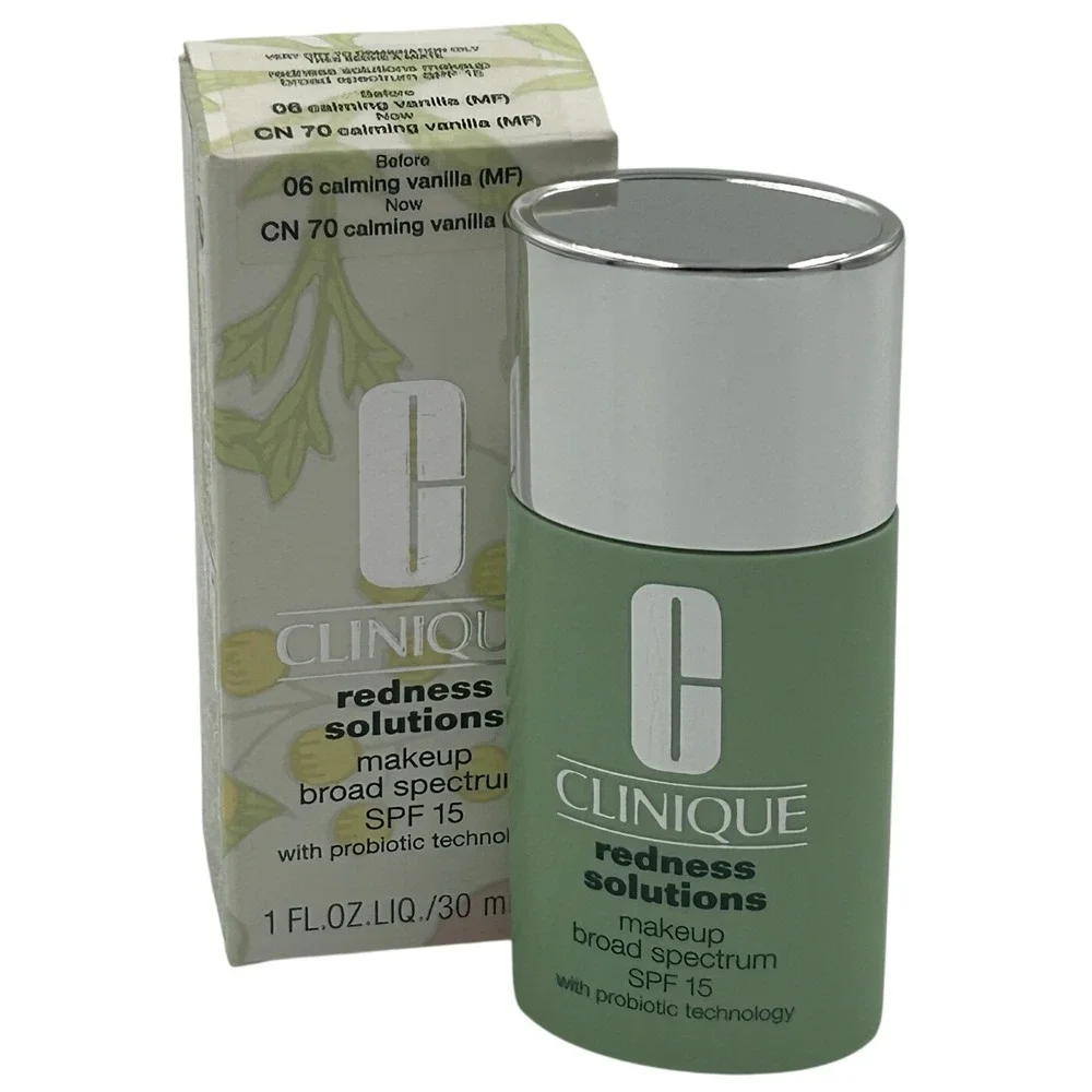 Clinique Redness Solutions CN70 SPF15 Calming Vanilla Foundation Makeup 1oz New
